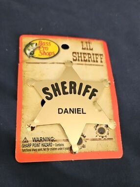 Bass Pro Shops Cabela's Kids Sheriff Pin DANIEL